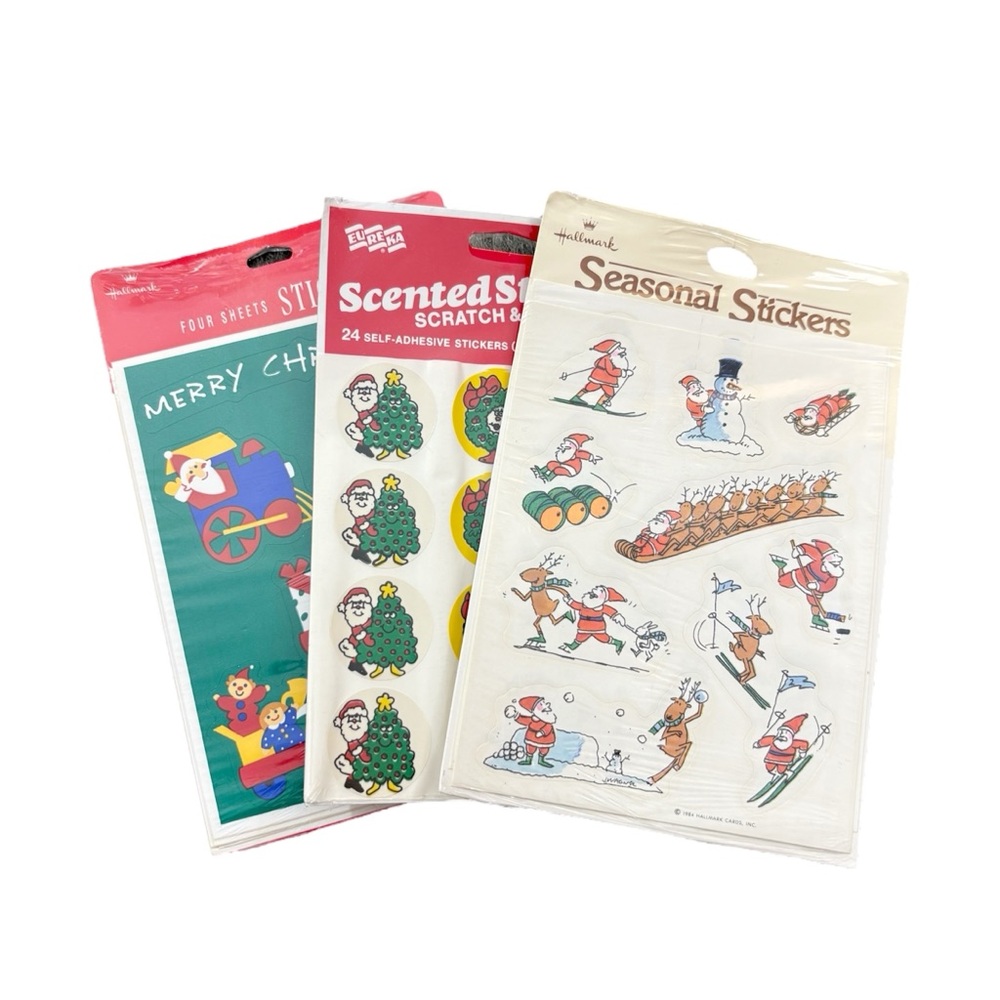 NWT Vintage Hallmark Holiday Christmas Stickers